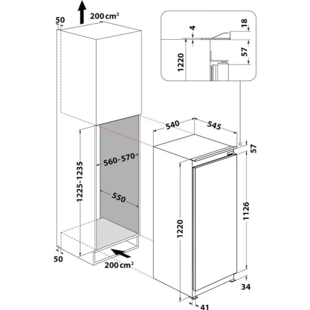 Hotpoint HS 12 A1 D.UK 1 Integrated Fridge