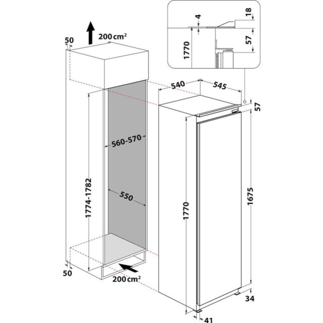 Hotpoint HSZ 18011 UK Integrated Fridge