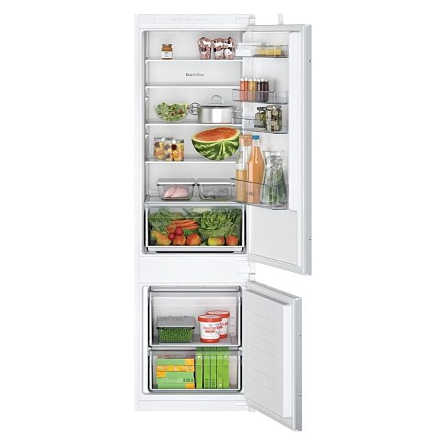 Bosch KIV87NSE0G, Built-in fridge-freezer with freezer at bottom