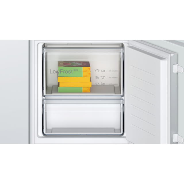 Bosch KIV87NSE0G, Built-in fridge-freezer with freezer at bottom