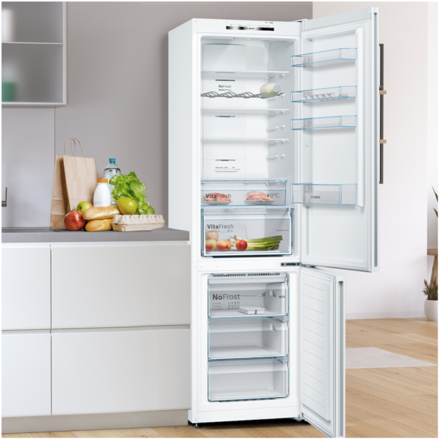Bosch KGN39VWEAG, Free-standing fridge-freezer with freezer at bottom