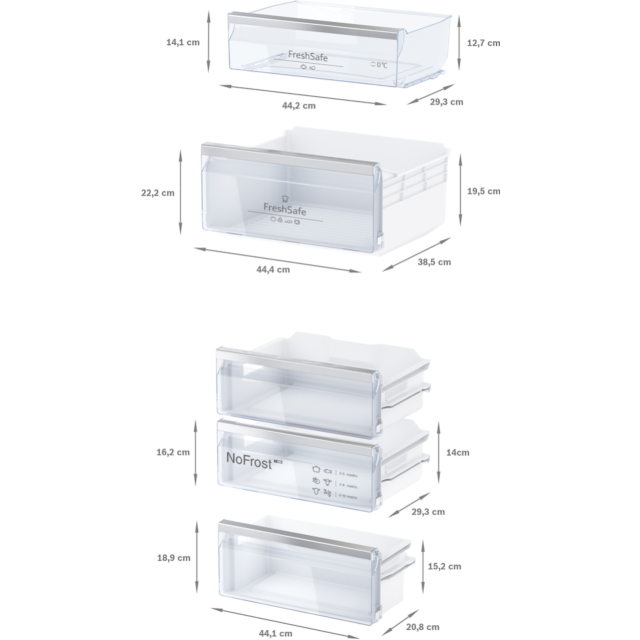 Neff KI7962FD0, Built-in fridge-freezer with freezer at bottom