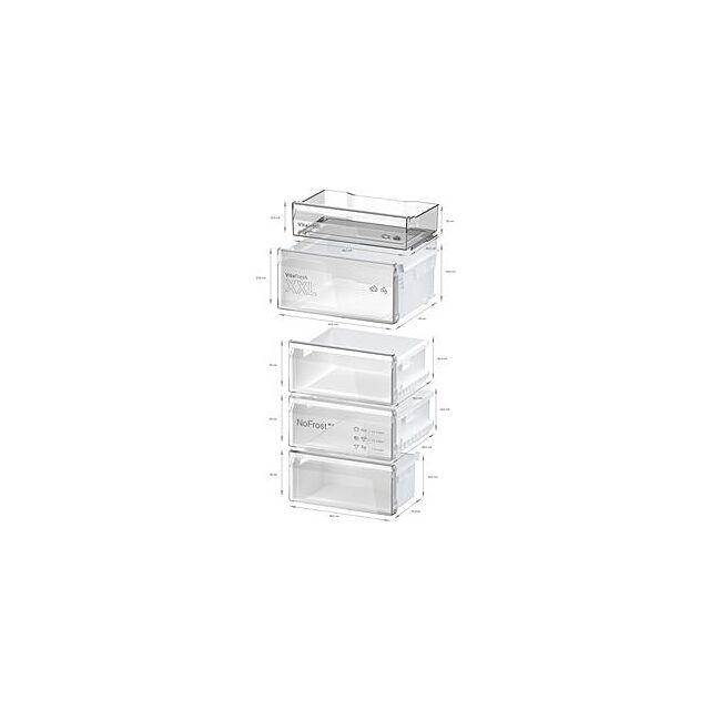 Bosch KGN39OCAFG, Free-standing fridge-freezer with freezer at bottom