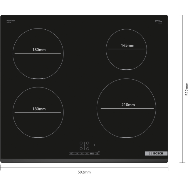 Bosch PIE631BB5E, Induction hob