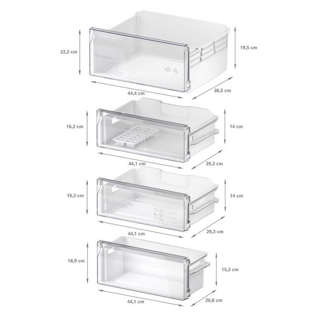 Bosch KIN96NSE0, built-in fridge-freezer with freezer at bottom