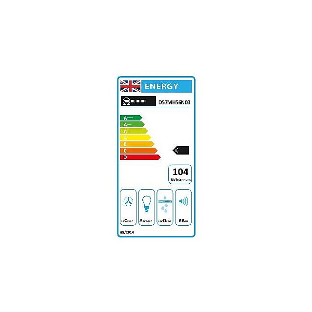 Neff D57MH56N0B, Canopy cooker hood