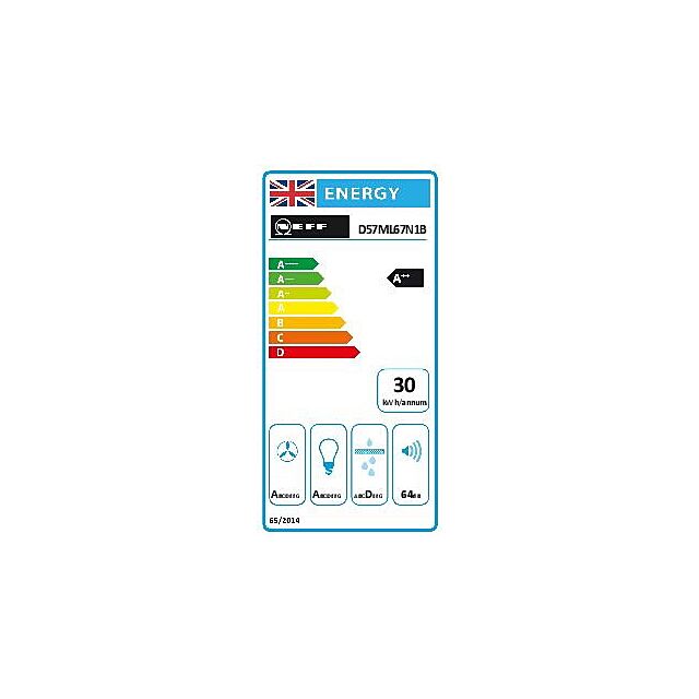 Neff D57ML67N1B, Canopy cooker hood