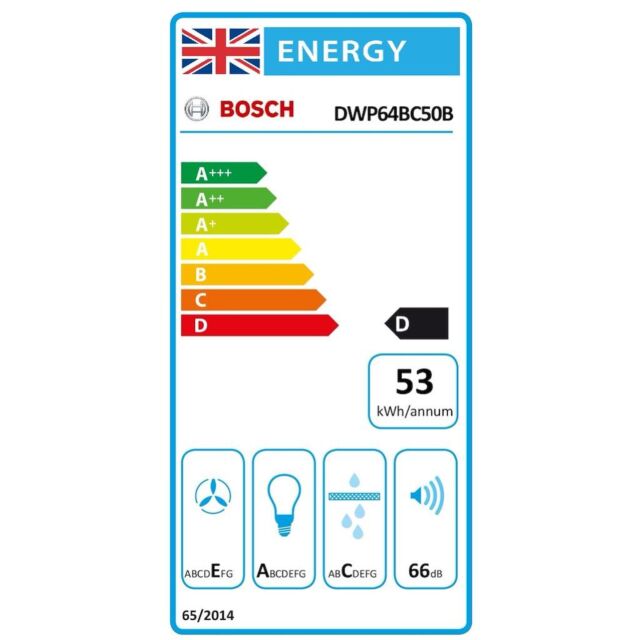 Bosch DWP64BC50B, Wall-mounted cooker hood