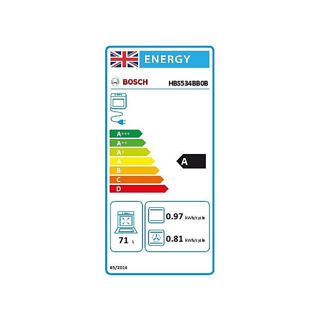 Bosch HBS534BB0B, Built-in oven