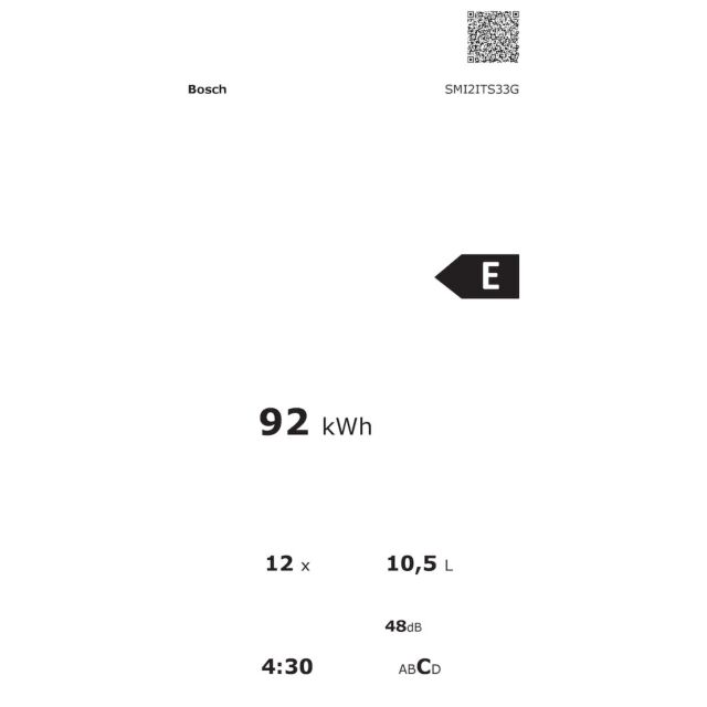 Bosch SMI2ITS33G, Semi-integrated dishwasher