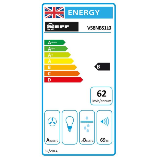 Neff V58NBS1L0, Induction hob with integrated ventilation system