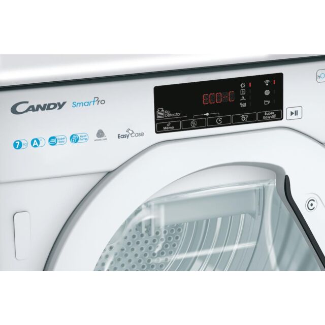 Candy BCTD H7A1TE-80 Integrated 7kg Heat Pump Tumble Dryer - A+ Energy Rating - White