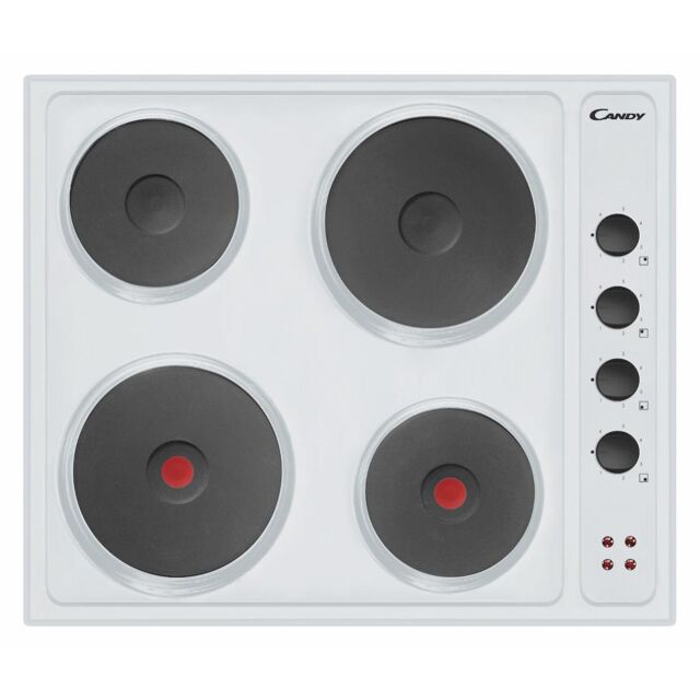 Candy CLE64W 60cm Solid Plate Hob