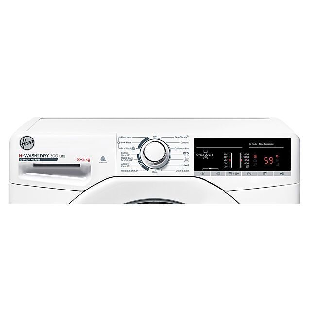Hoover H3D 485TE/1-80 H-Wash&Dry 300 Lite 8/5kg 1400rpm E/B Rated Freestanding Washer Dryer - White
