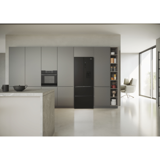 Haier HFR5719EWPB French Door Fridge Freezer - Slate Black - E Rated
