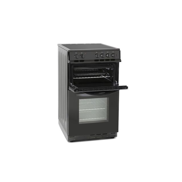 Montpellier MDC500FK 50cm Double Oven in Black
