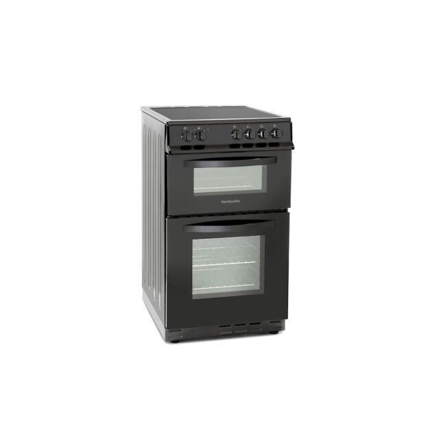 Montpellier MDC500FK 50cm Double Oven in Black