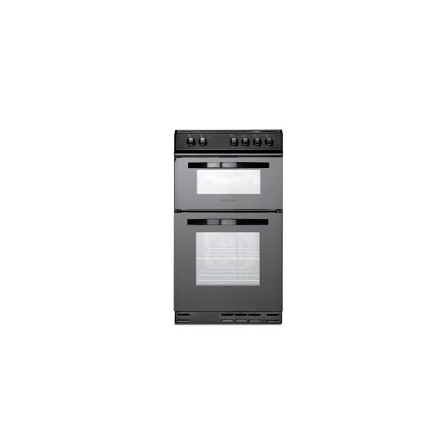 Montpellier MDC500FK 50cm Double Oven in Black