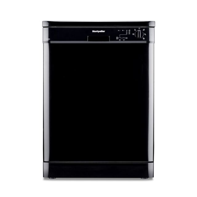 Montpellier DW1255K 60cm Freestanding Dishwasher in Black