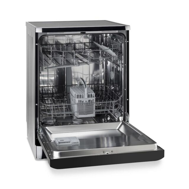 Montpellier DW1255K 60cm Freestanding Dishwasher in Black