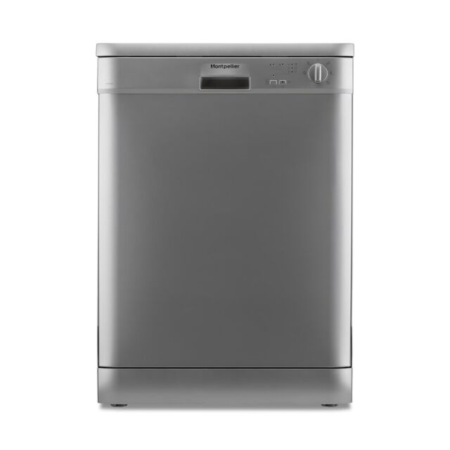 Montpellier DW1255S 60cm Freestanding Dishwasher in Silver