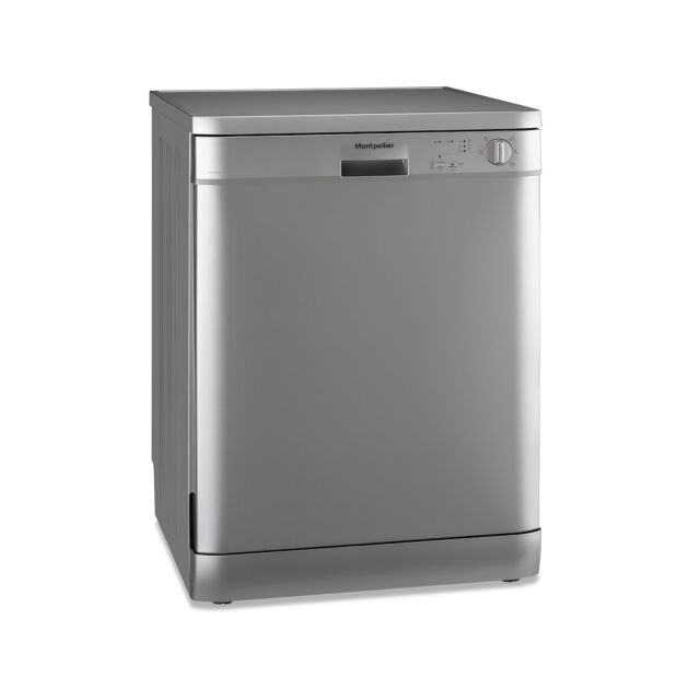 Montpellier DW1255S 60cm Freestanding Dishwasher in Silver