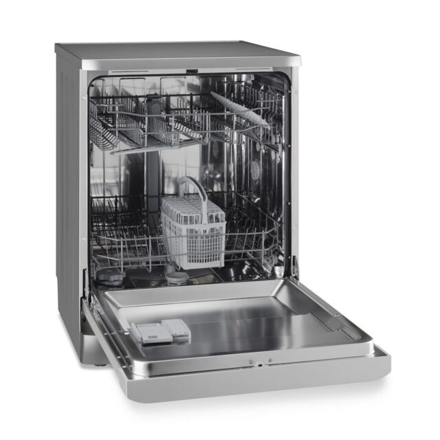 Montpellier DW1255S 60cm Freestanding Dishwasher in Silver
