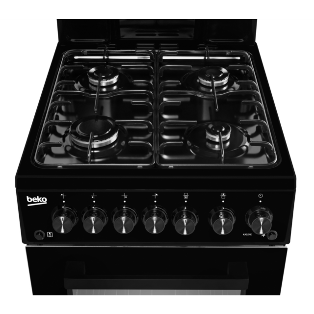 Beko KA52NEK Freestanding Gas Single Oven Cooker - Black