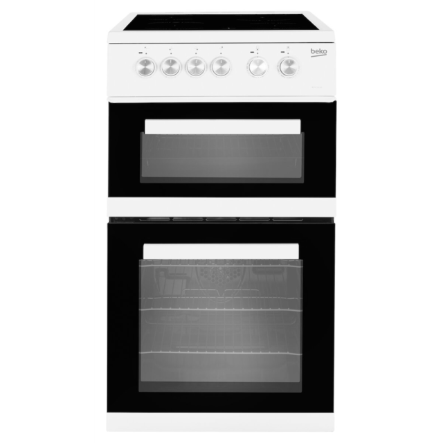 Beko KDVC563AKW 50cm Double Oven Electric Cooker - White