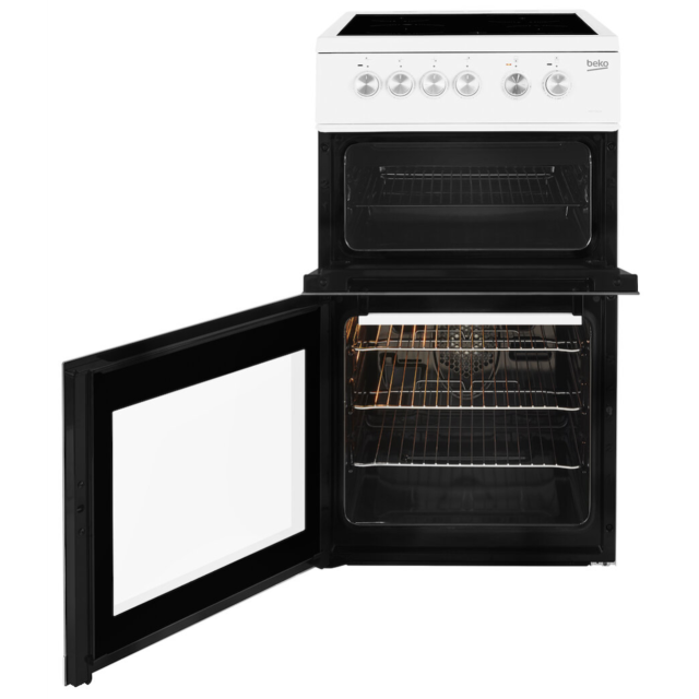 Beko KDVC563AKW 50cm Double Oven Electric Cooker - White