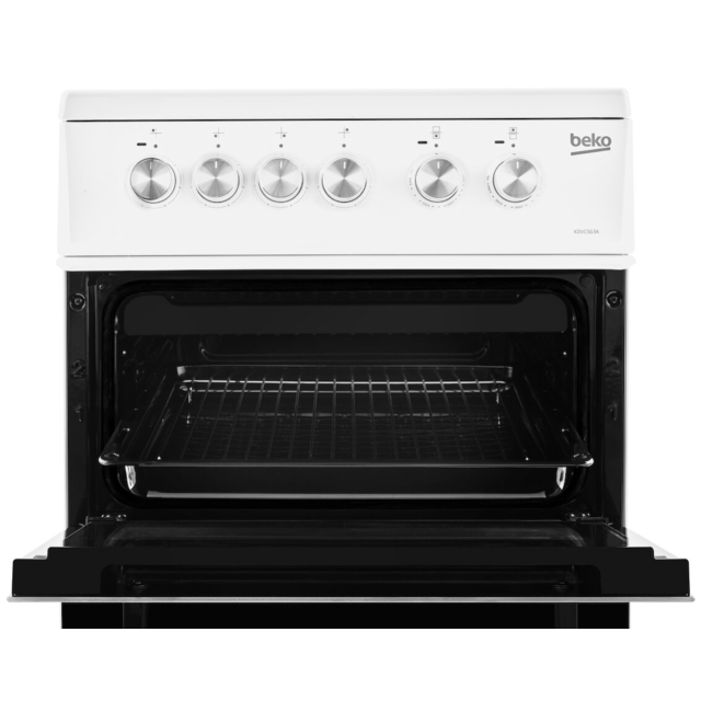 Beko KDVC563AKW 50cm Double Oven Electric Cooker - White