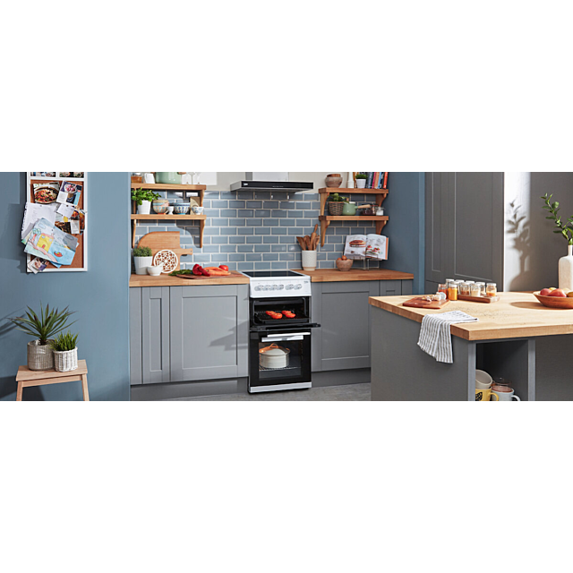 Beko KDVC563AKW 50cm Double Oven Electric Cooker - White