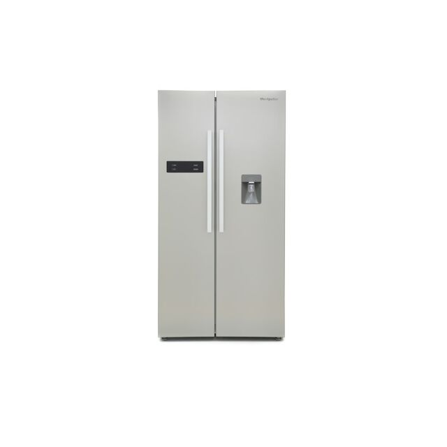 Montpellier M520WDS Side-By-Side Fridge Freezer in Silver