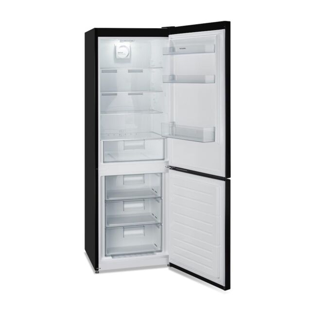 Montpellier MAB386K Retro No Frost Fridge Freezer in Black
