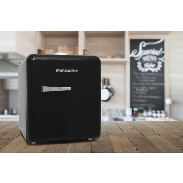 Montpellier MAB50K Table Top Retro Fridge - Black
