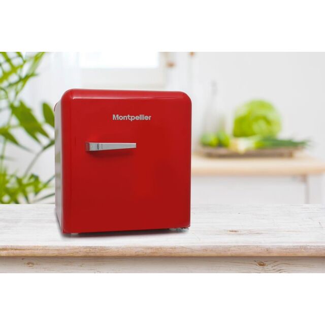 Montpellier MAB50R Table Top Retro Fridge - Red