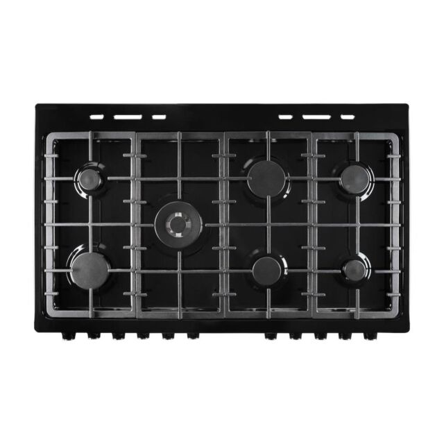 Montpellier MDFRC100K 100cm Dual Fuel Range Cooker In Black