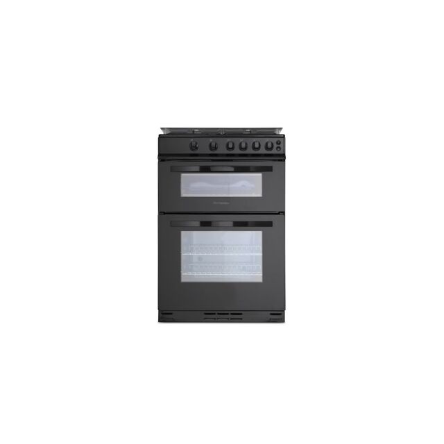 Montpellier MDG600LK 60cm Gas Double Oven Cooker in Black