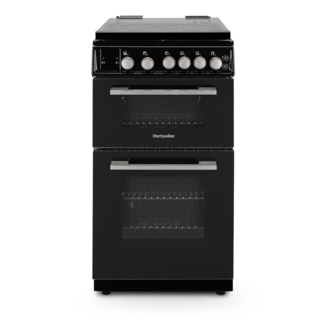 Montpellier MDOG50LK 50cm Double Gas Cooker in Black
