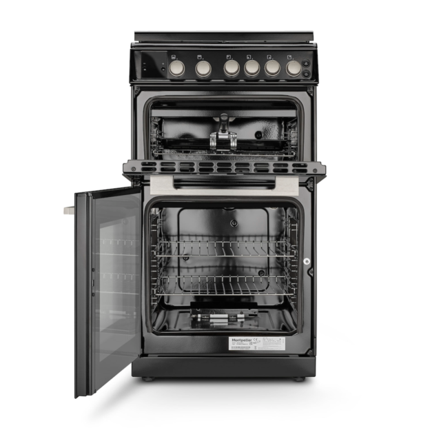 Montpellier MDOG50LK 50cm Double Gas Cooker in Black