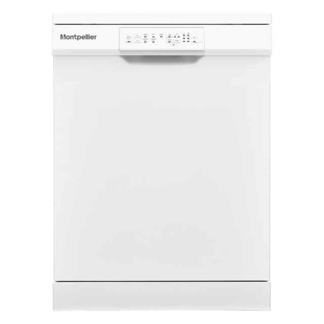 Montpellier MDW1354W 60cm Freestanding Dishwasher in White