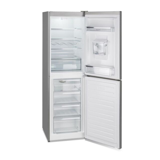 Montpellier MFF185DX 50/50 Frost Free Fridge Freezer in Inox with Water Dispenser
