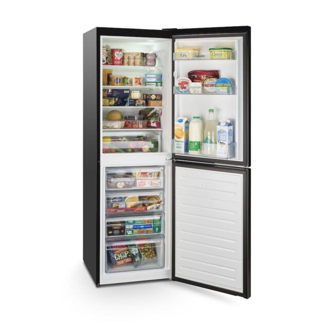 Montpellier MLF1770EK Low Frost Fridge Freezer In Black