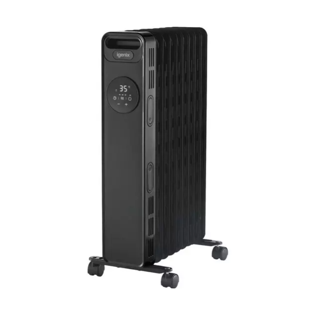 Igenix IG2621BL 2000W Digital Oil filled Radiator Black
