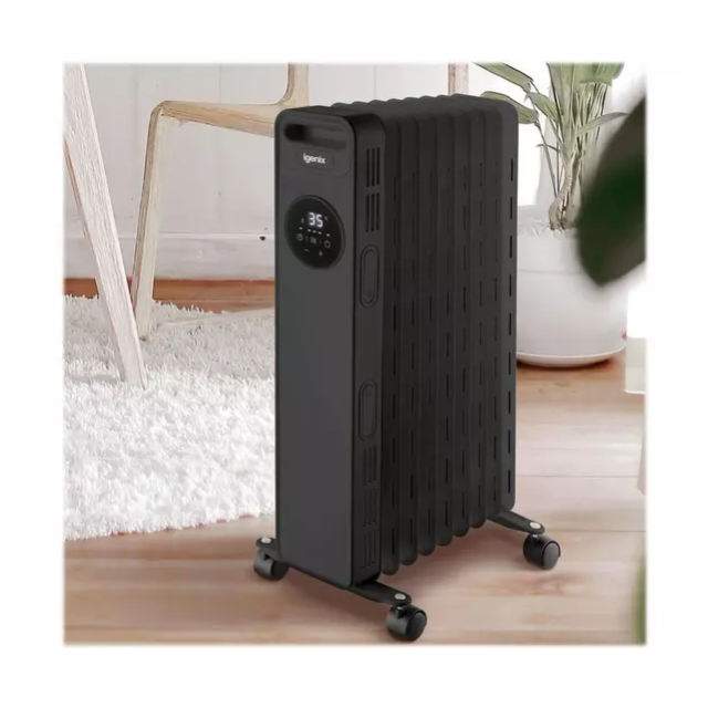 Igenix IG2621BL 2000W Digital Oil filled Radiator Black