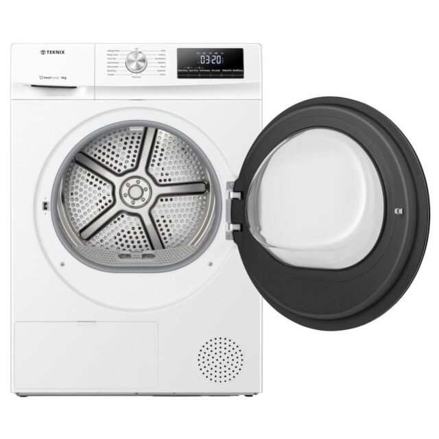 Teknix TKHP8HW 8kg Heat Pump Tumble Dryer - White