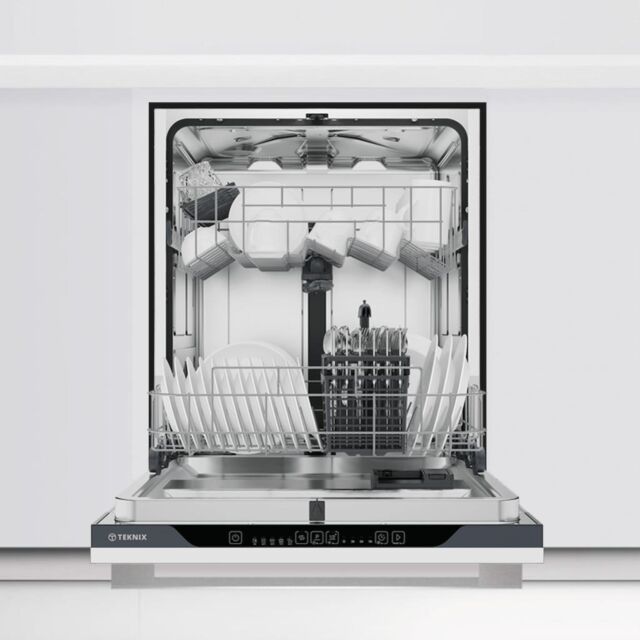 Teknix TXBD600 2 Series Fully Integrated 60cm Dishwasher - 15 Place Settings - Energy Class E