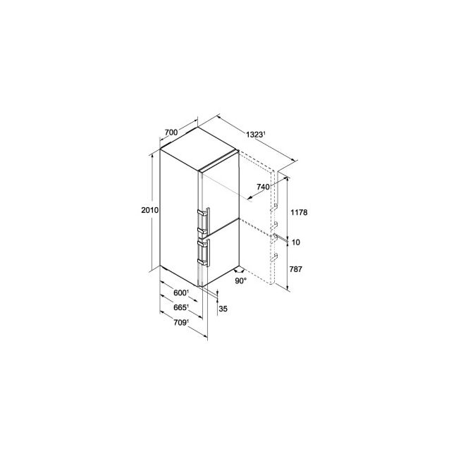 Liebherr CBNef5735 Frost Free Fridge-Freezer with BioFresh