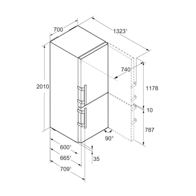 Liebherr CBNes5775 Fridge Freezer