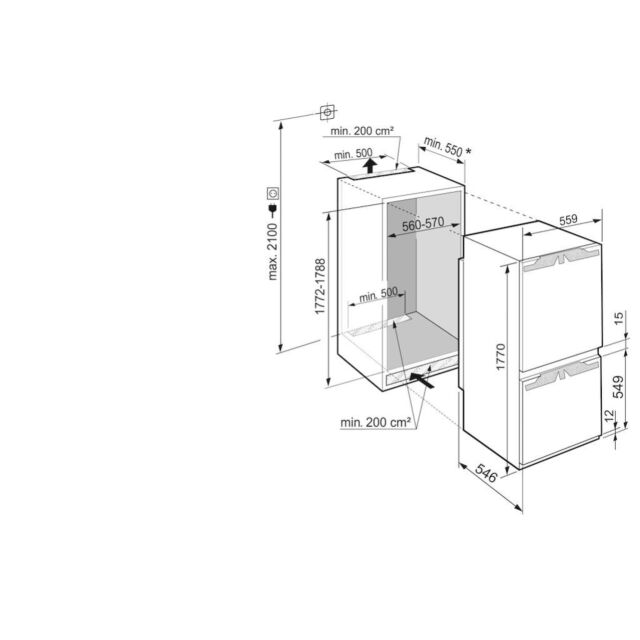 Liebherr ICBb5152 Fully Integrated Fridge Freezer